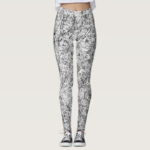 Willow träd lämnar. Abstrakt naturkonst Leggings