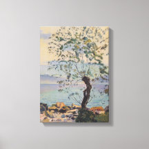 Willow Träd vid Sjö (schweiziska landskapet)