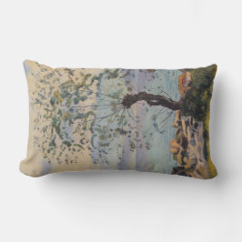 Willow Träd vid Sjö (schweiziska landskapet) Lumbarkudde