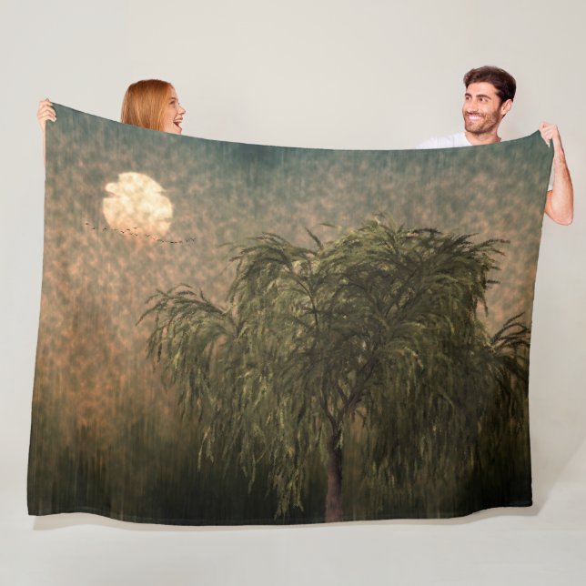 Willow vid Sunset Fleecefilt (På plats)