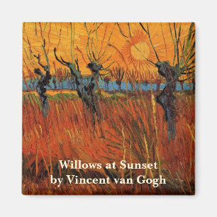 Willows at Sunset av Vincent van Gogh Magnet