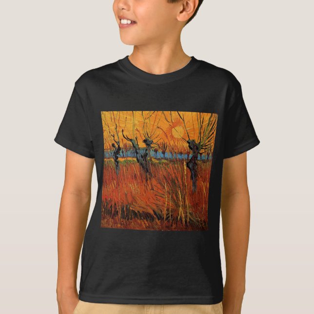 Willows at Sunset av Vincent van Gogh T-shirt (Framsida)