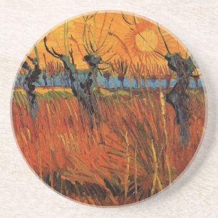 Willows at Sunset av Vincent van Gogh Underlägg Sandsten