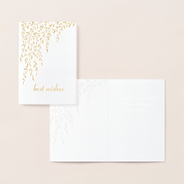 Willows Mini Bröllop Card Folierat Kort (Display)