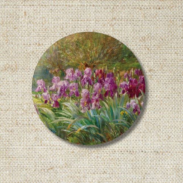 Willows och Irises by a Bäck Knapp (Skapare uppladdad)