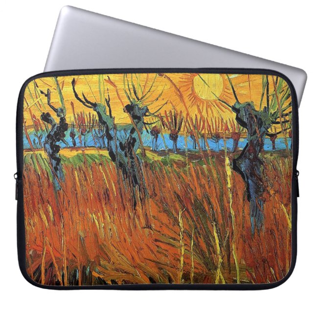Willows på Sunset av Vincent van Gogh. Laptop Sleeve (Framsidan)