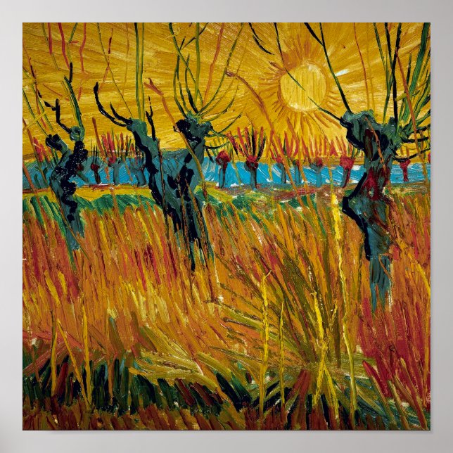 Willows vid Sunset | Van Gogh | Poster (Framsidan)