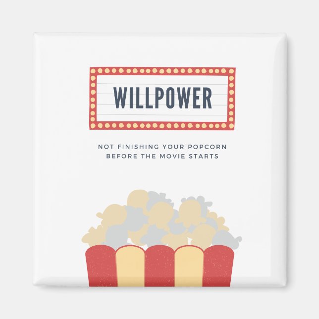 Willpower avslutar inte din popcorn magnet (Framsidan)