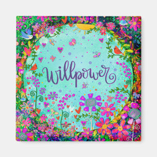 Willpower Blommigt Söt Colorful Inspiritivity Magnet