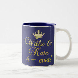 Wills & Kate 4-Ever T-tröja, muggar, gåvor Två-Tonad Mugg