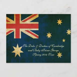 Wills Kate Baby George Australia 2014 Postcard Vykort