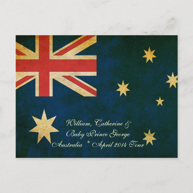 Wills Kate och Baby George Australia 2014 Postcard Vykort (Framsida)
