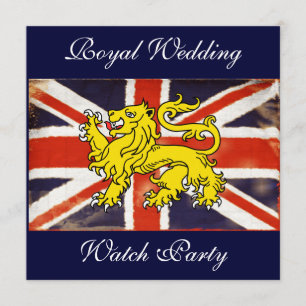 Wills & Kate Royal Bröllop Watch Party bjudan Inbjudningar
