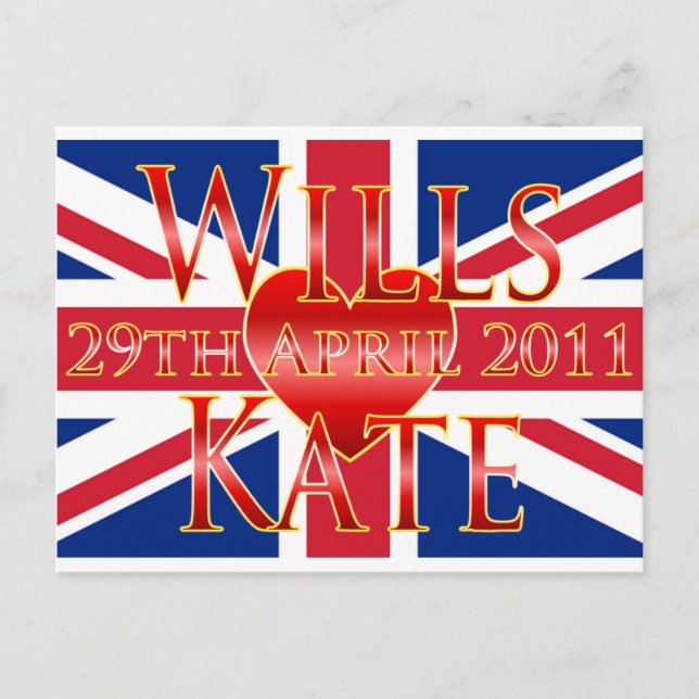 Wills & Kate Vykort (Framsida)