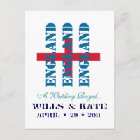 Wills och Kate Royal Bröllop ENGLAND Postcard