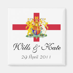 Wills och magnet för Kate kunglig bröllopminness