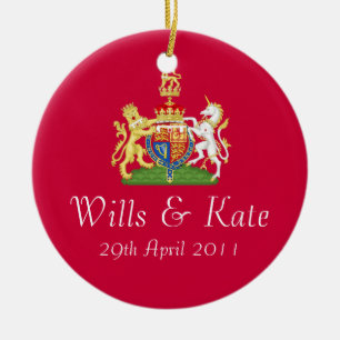 Wills och prydnad för Kate kunglig Julgransprydnad Keramik