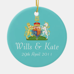 Wills och prydnad för Kate kunglig Julgransprydnad Keramik
