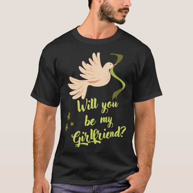 Willst du meine Freundin sein ja no gullgirl T Shirt (Framsida)