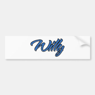 Willy Namn blue Aufkleber Sticker Autoaufkleber Bildekal