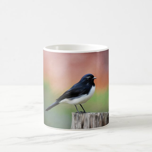 Willy Wagtail - Australian Bird Art Kaffemugg (Center)