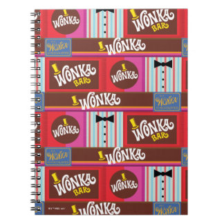 Willy Wonka Candy Mönster Anteckningsbok