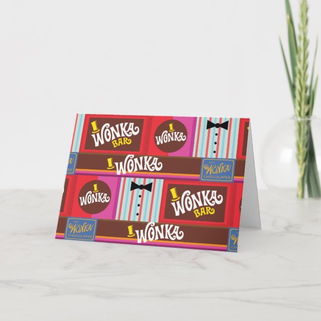 Willy Wonka Candy Mönster Kort (Framsida)