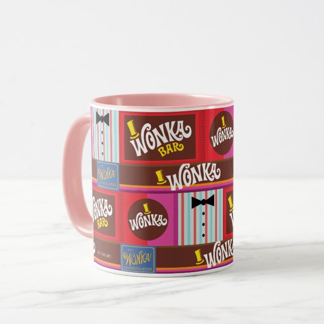 Willy Wonka Candy Mönster Mugg (Framsida vänster)