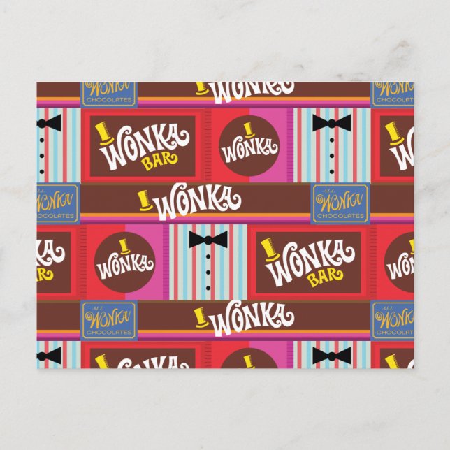 Willy Wonka Candy Mönster Vykort (Framsida)
