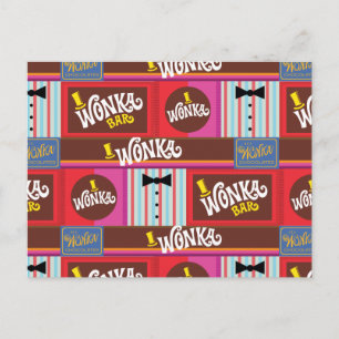 Willy Wonka Candy Mönster Vykort