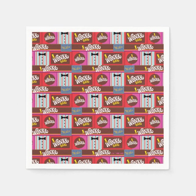 Willy Wonka & Chocolate Factory Birthday Pappersservett (Framsidan)