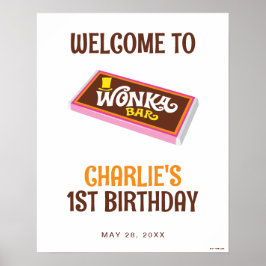 Willy Wonka & Chocolate Factory Birthday Sign Poster