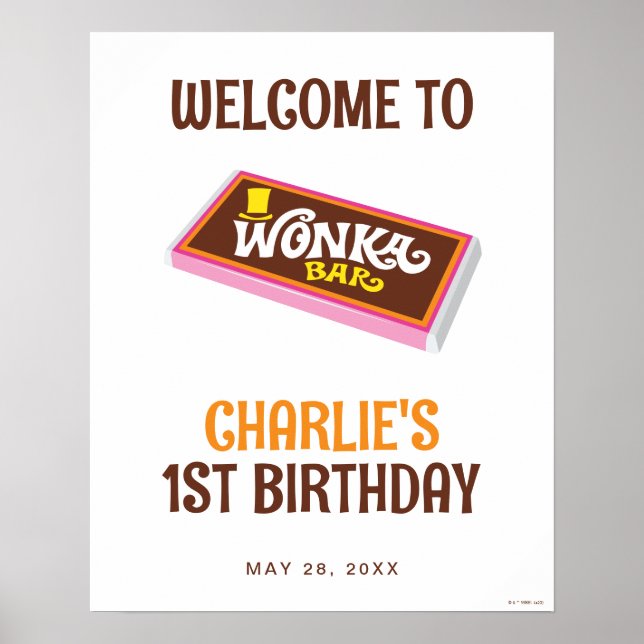 Willy Wonka & Chocolate Factory Birthday Sign Poster (Framsidan)