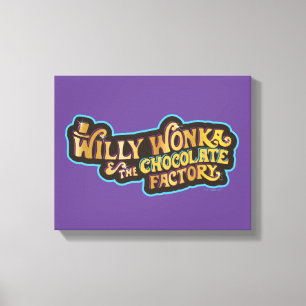 Willy Wonka & Chocolate Factory Logotyp Canvastryck