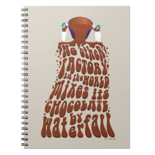 Willy Wonka Chocolate Waterfall Typography Anteckningsbok