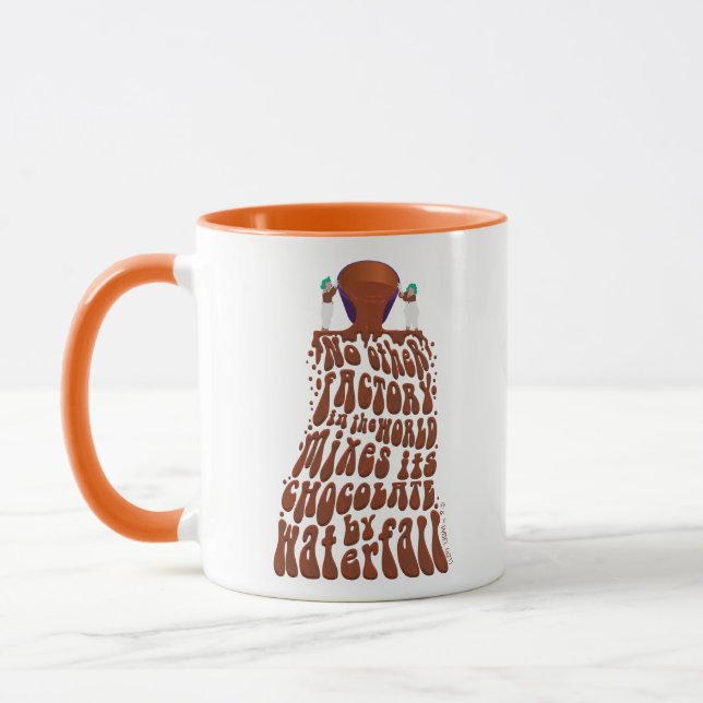 Willy Wonka Chocolate Waterfall Typography Mugg (Vänster)