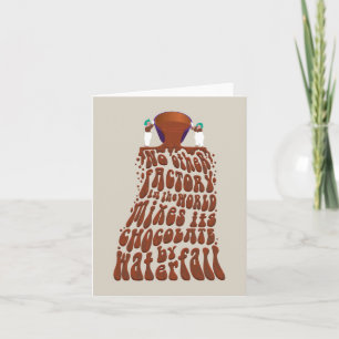 Willy Wonka Chokladvattenfall Typografi Anteckningskort