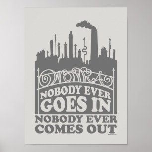 Willy Wonka Factory - Ingen kommer någonsin in Poster