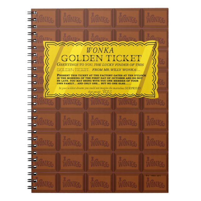 Willy Wonka Golden Biljett Anteckningsbok (Framsidan)