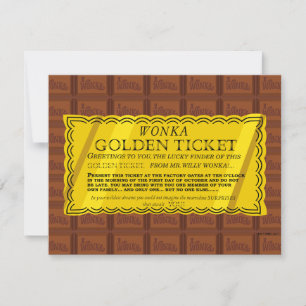 Willy Wonka Golden Biljett Anteckningskort