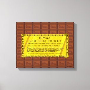 Willy Wonka Golden Biljett Canvastryck