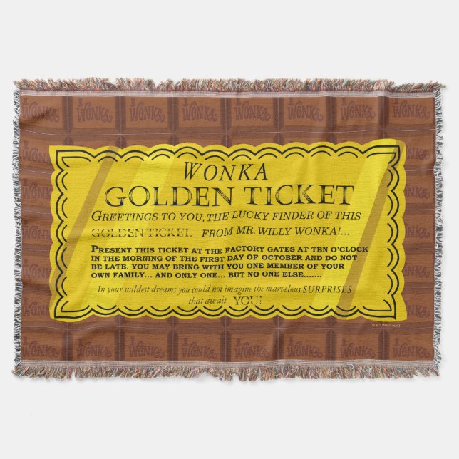Willy Wonka Golden Biljett Filt (Framsidan)