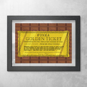 Willy Wonka Golden Biljett Poster