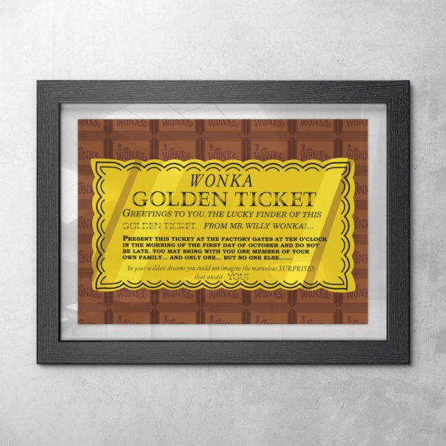 Willy Wonka Golden Biljett Poster (Skapare uppladdad)