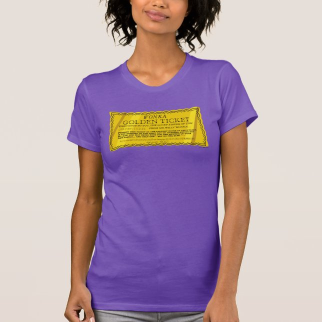 Willy Wonka Golden Biljett T Shirt (Framsida)
