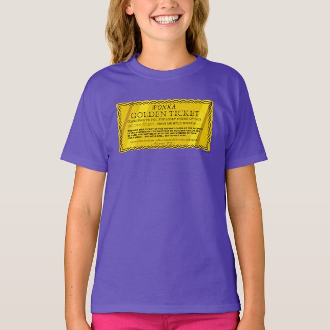 Willy Wonka Golden Biljett T Shirt (Framsida)