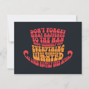 Willy Wonka Hat Typografi Anteckningskort