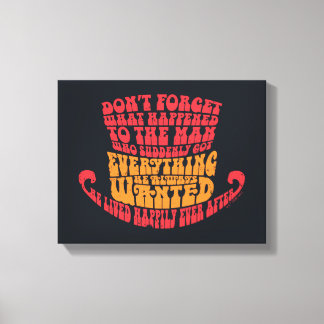 Willy Wonka Hat Typografi Canvastryck