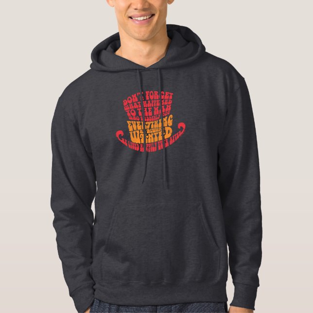 Willy Wonka Hat Typografi Hoodie (Framsida)