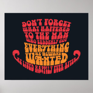Willy Wonka Hat Typografi Poster